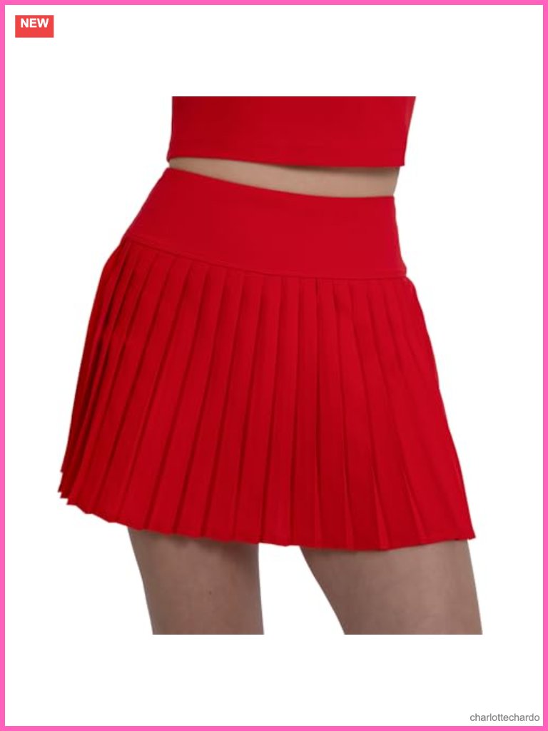 Pleated Tennis Skort With Built-In Shorts, High Waist, Quick-Dry, 4-Way Stretch